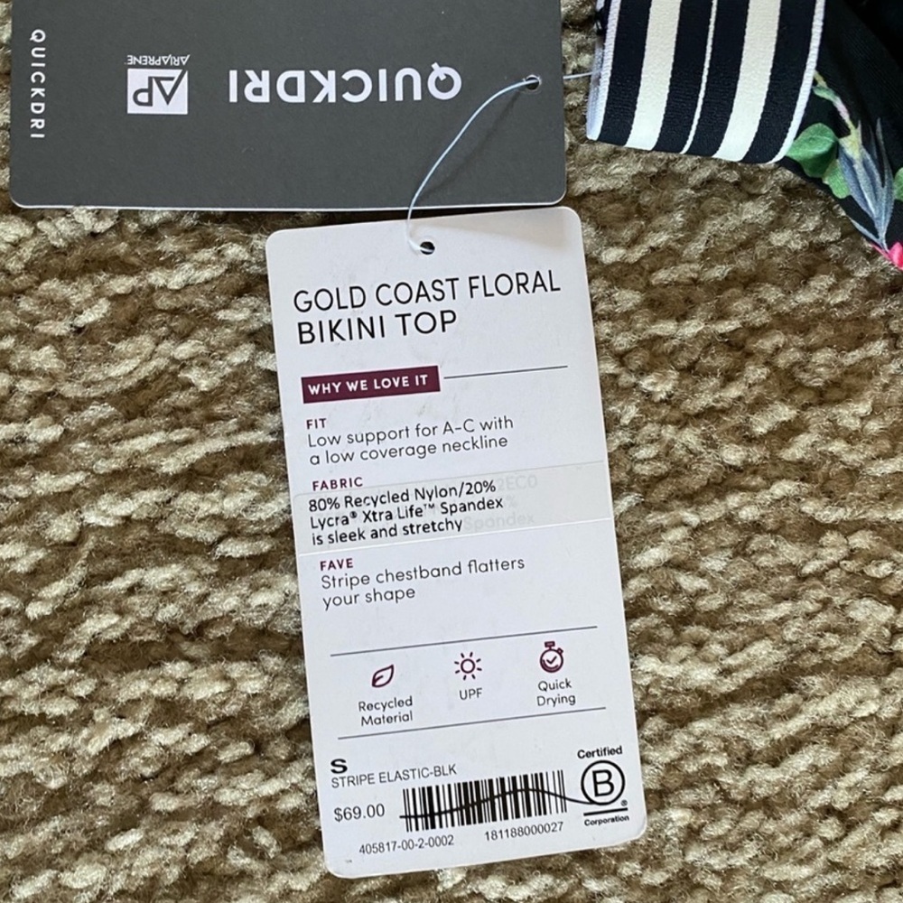 NWT Athleta Gold Coast Floral Top Size S - Picture 3 of 4